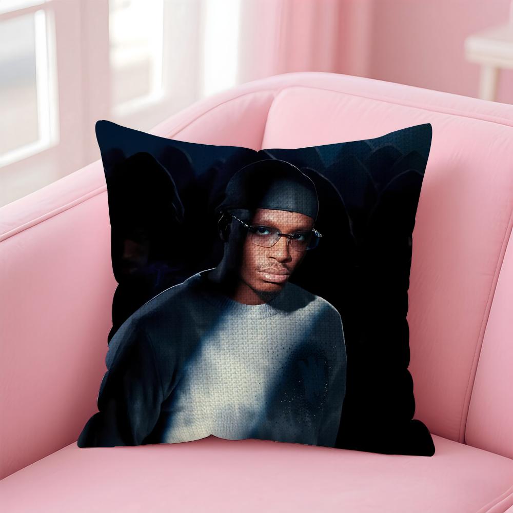 NNinho Rapper Cushion Cover Natural Linen Pillow Case DoubleSided Print Decorative Sofa Pillowcase Home Decor Gift