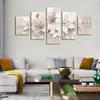 5 Pieces Canvas Wall Arts Poster Painting Love Flower Modular Picture Print Home Decor For Living Room Wallpaper Framework