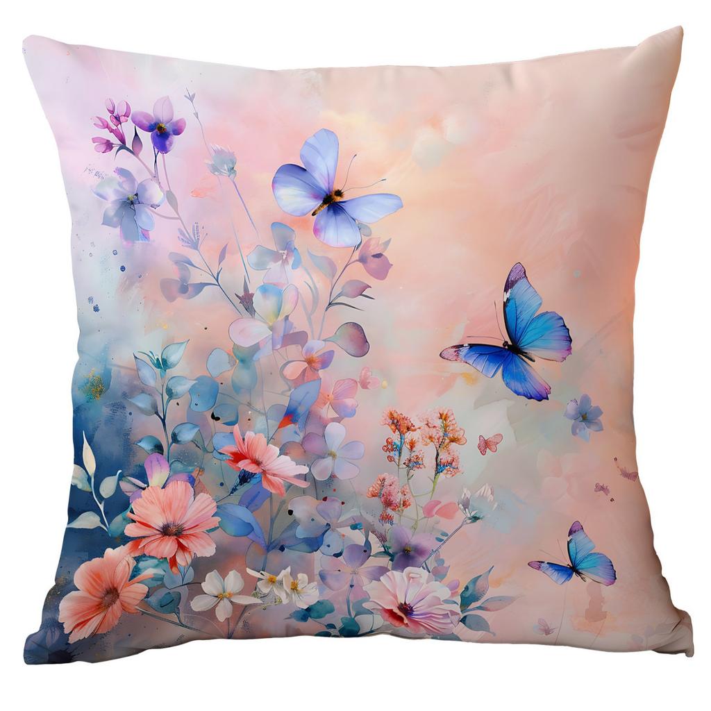 New Creative Butterfly Pillowcase Spring and Summer Dreamy Pillowcase Home Bedside Sofa Backrest Cover