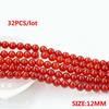Red carnelian Natural Stone High quality Round Loose beads ball Smooth Onyx 4/6/8/10/12MM charm Jewelry bracelet Making DIY