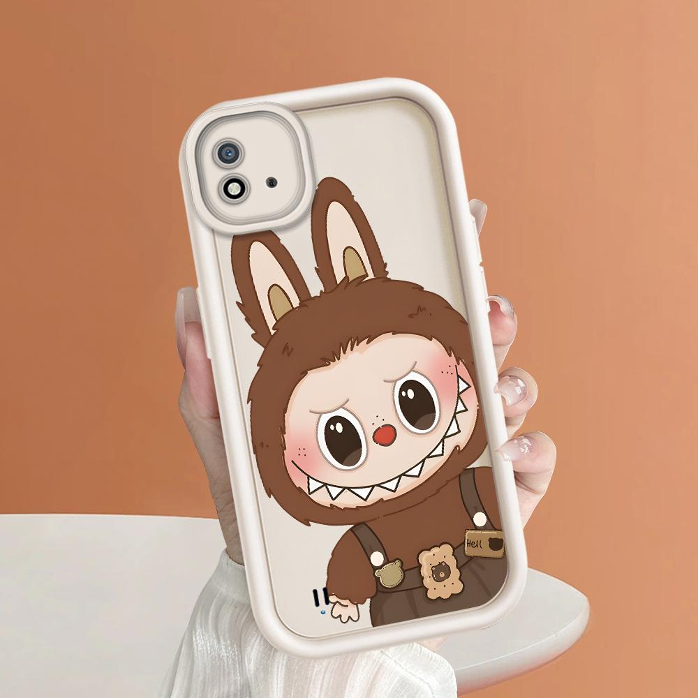 Coque de téléphone en Silicone souple, motif d'impression d'échelle carrée, couverture complète d'appareil photo, Protection antichoc, étui en caoutchouc pour OPPO Realme