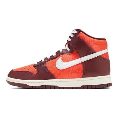 Dunk High Kendine Okuluna Sadık Kadın Spor Ayakkabıları Kırmızı Derin Bordo Takım Turuncusu FJ2263-600