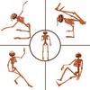 Halloween Person Size Skeleton Hanging Props Poseable Movable Fake Human Skull Bones Haunted House Party Decoration