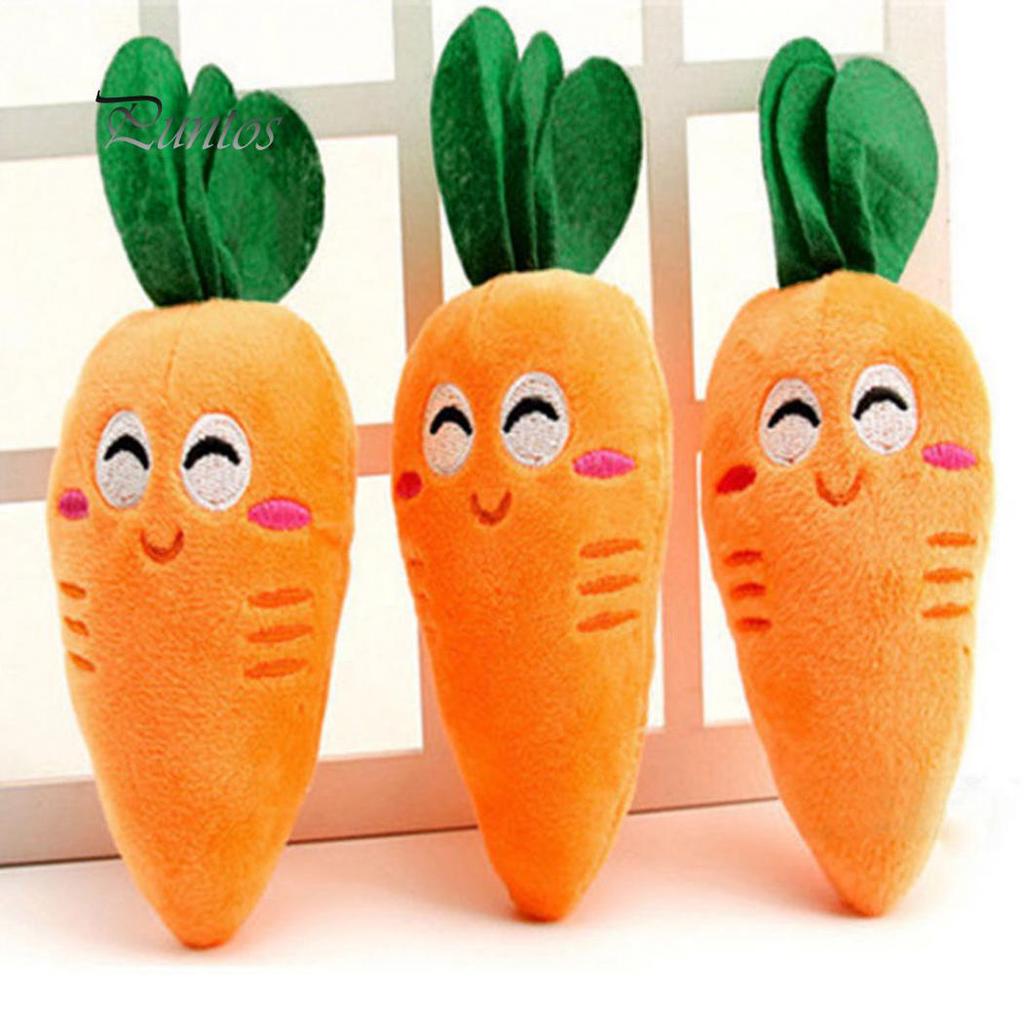 Puppy Pet Supplies Carrot Plush Chew Squeaker Sound Squeaky Toys