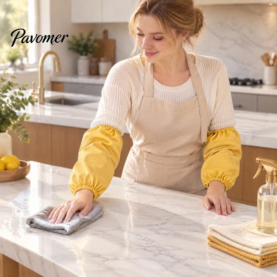 Reusable Sleeve Protectors for Cooking 2Pcs Waterproof Housework Sleeves, Kitchen Arm Elastic Cuff Oversleeves Water Resistant Sleeves Cleaning