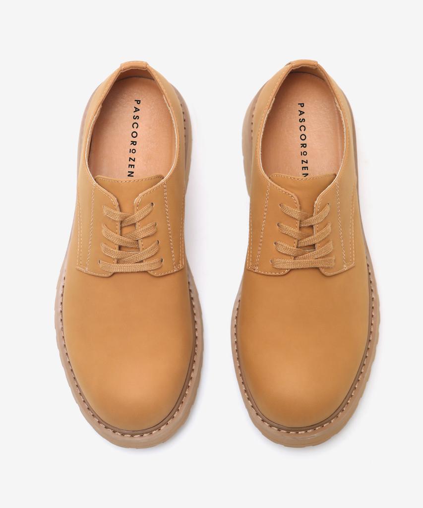 Pascorozen Jc1309 Morocco 4-Hole Derby Shoes Camel