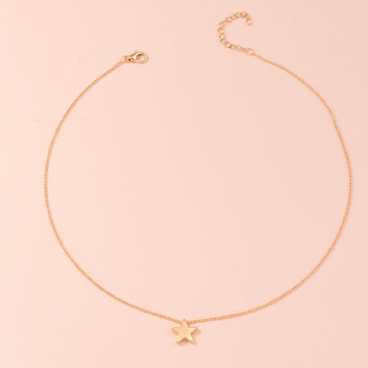 Rock Punk Star Necklace Eye-catching Star Choker Clavicle Chain Y2K Star Chain