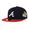 59FIFTY Atlanta Braves MLB 1995 World Series Game Fitted Size World Series Side Patch Cap, Navy, 8, 5950, [Used]