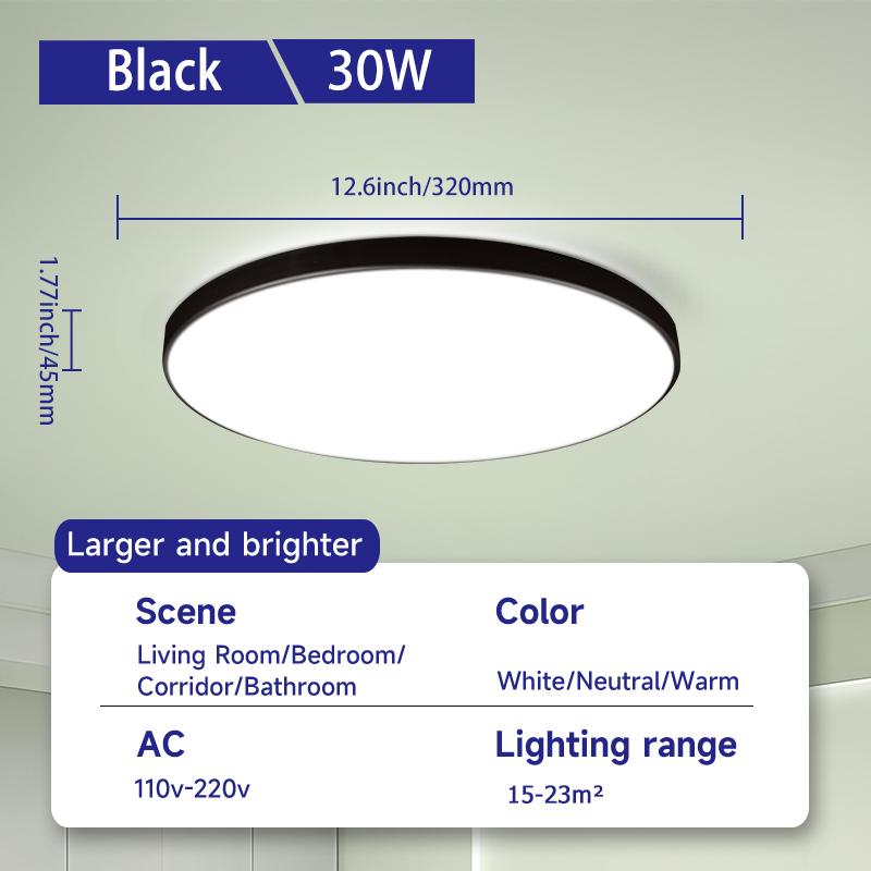Lampă de Tavan Aurie Lumină de Tavan LED 220V 3 Culori Panou LED Ultra Subțire Iluminat Pentru Bucătărie Dormitor Sufragerie