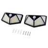 2 Pack Outdoor Solar Lamp 100 Led Lighting Motion Sensor Wall Light