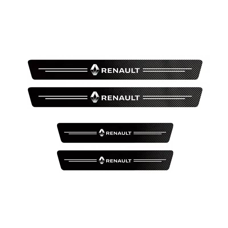 

2026 Горячие Для Renault Внутренние Наклейки 1/4/5 Шт. Декор Порога Двери Автомобиля Накладка На Порог Наклейки Из Углеродного Волокна Для Renault Megane 2 3 4 T