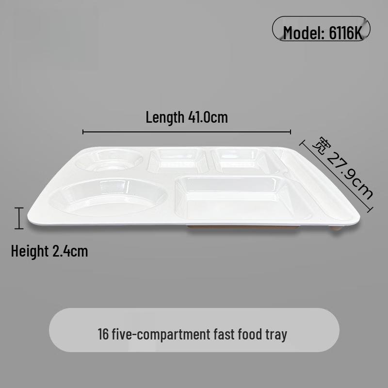 Wûhé Melamine Multi-Compartment Cafeteria Tray