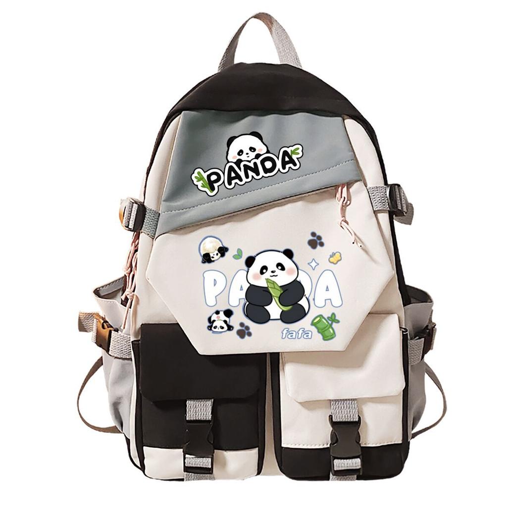 Panda Huahua Peripheral Printing Children'S Light Backpack Student School Bag Middle And High School Large Capacity