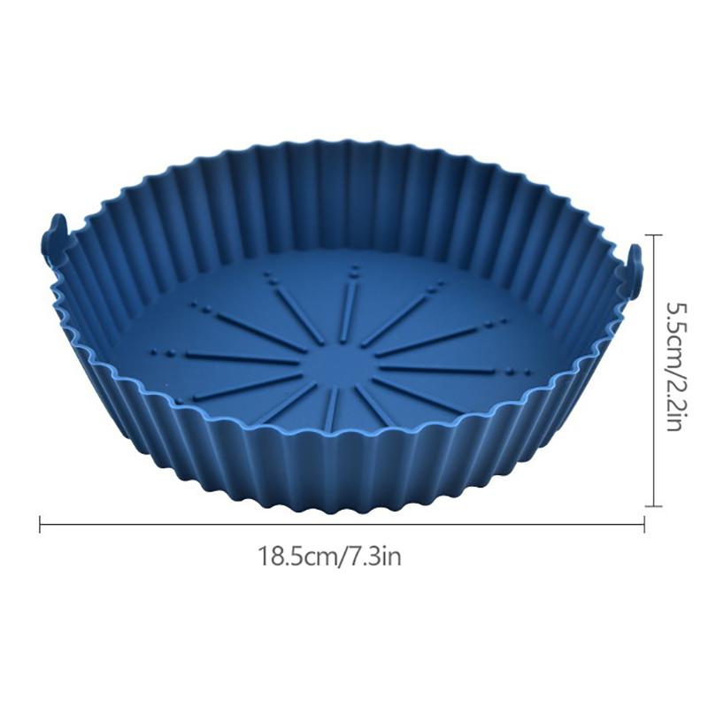 Air Fryers Oven Baking Tray Fried Chicken Basket Mat Airfryer Silicone Pot Round Replacemen Grill Pan Accessories