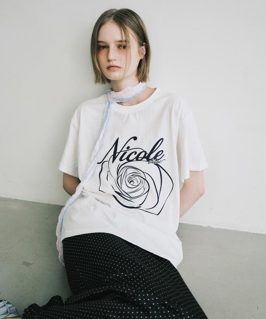 Nigaennikol Nicole Rose Sleeve Top_Cream Navy