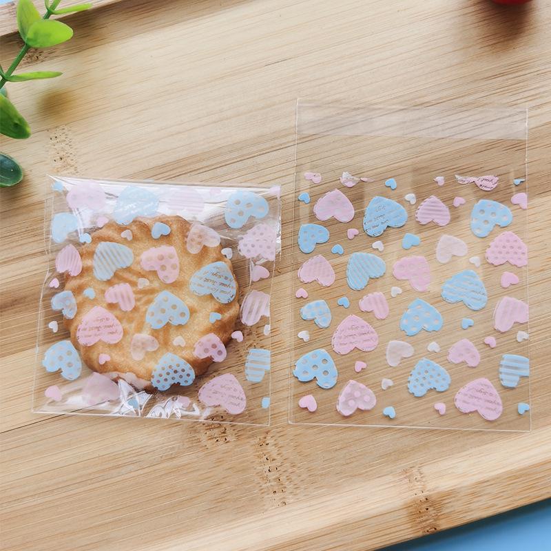 Sacchetti autoadesivi per biscotti e caramelle, 7x7, Confezione da 100
