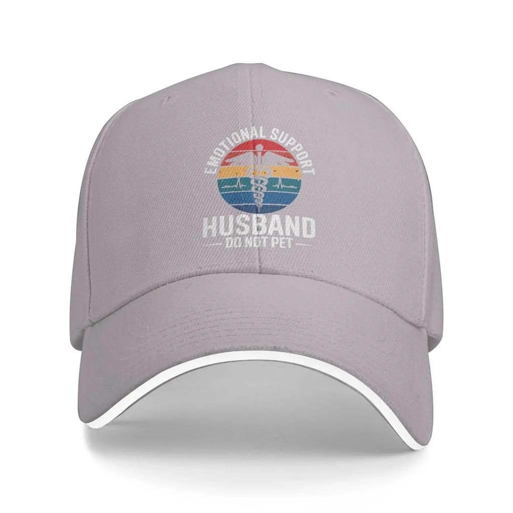 Spring Emotional Support Husband Do Not Pet  Baseball Cap Fishing Trendy Print Sun Hats UnisexTeens Hot Sale Baseball Caps