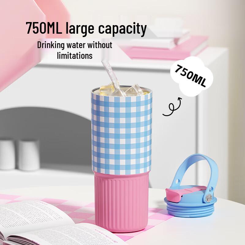 Monet Garden Portable Insulated Water Bottle with Straw