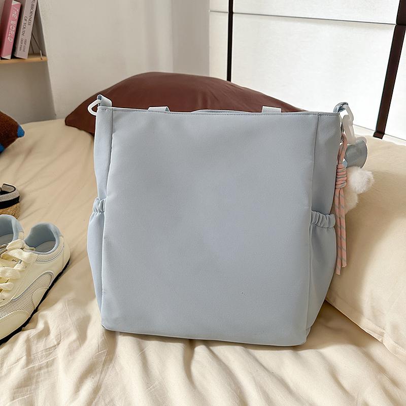 Torba crossbody w kontrastowym kolorze Damska torba na ramię o dużej pojemności Torba na książki dla studentów