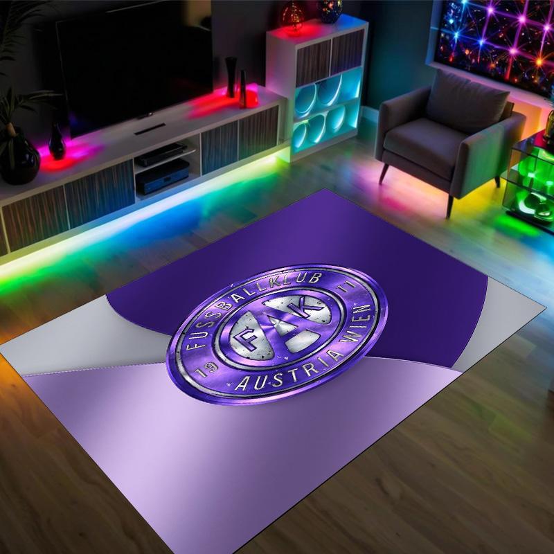 Austria Wien FC Design Crystal Velvet Carpet Cozy Non?Slip Printed Rug For Bedroom Living Room Entrance