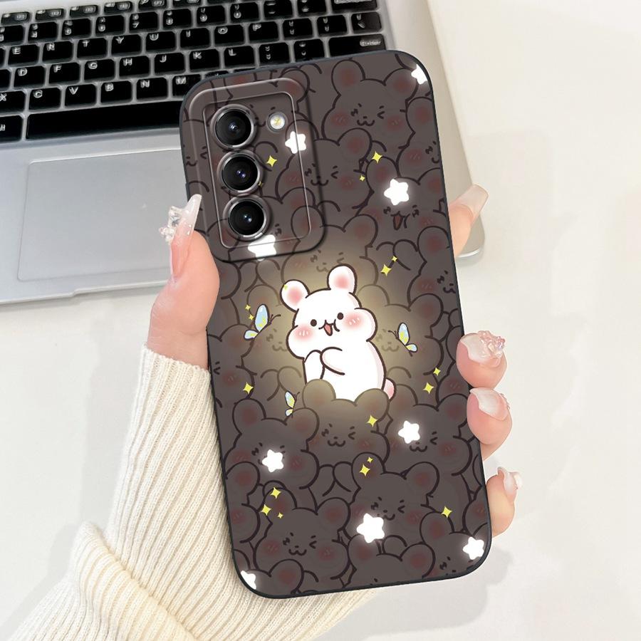 For Samsung Galaxy S21 FE 5G S21FE Phone Case Shell Cartoons Painted Soft Silicone Coque For Samsung SM-G990B Back Cover