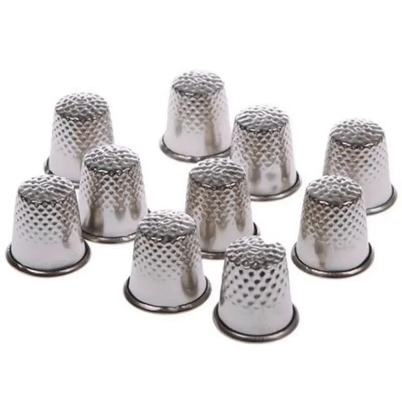 10 Pz/set Strumenti da Cucito Fai da Te Proteggi Dita Ditale da Cucito in Ottone Metallo Duro Antico Aghi Accessori da Cucito