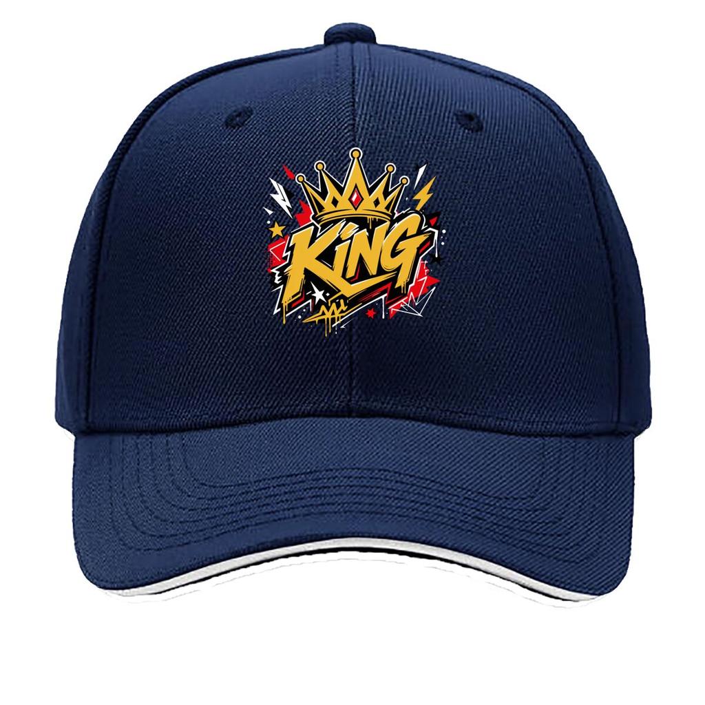 Royal Crown Street Graffiti Emblem D Sandwich Baseball Cap Sun Cap Outdoor Workouts Hat