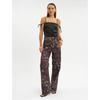 2026 Womens High-Waisted Wide-Leg Straight Jeans With Floral Embroidery Loose Fit Cotton Denim Pants