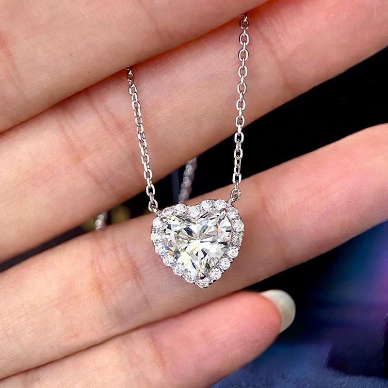 Xiaomi Huitan Heart Women Pendant Necklace Romantic Wedding Party Simple Style Accessories Inlaid Shining CZ Fashion Lady Jewelry Gift