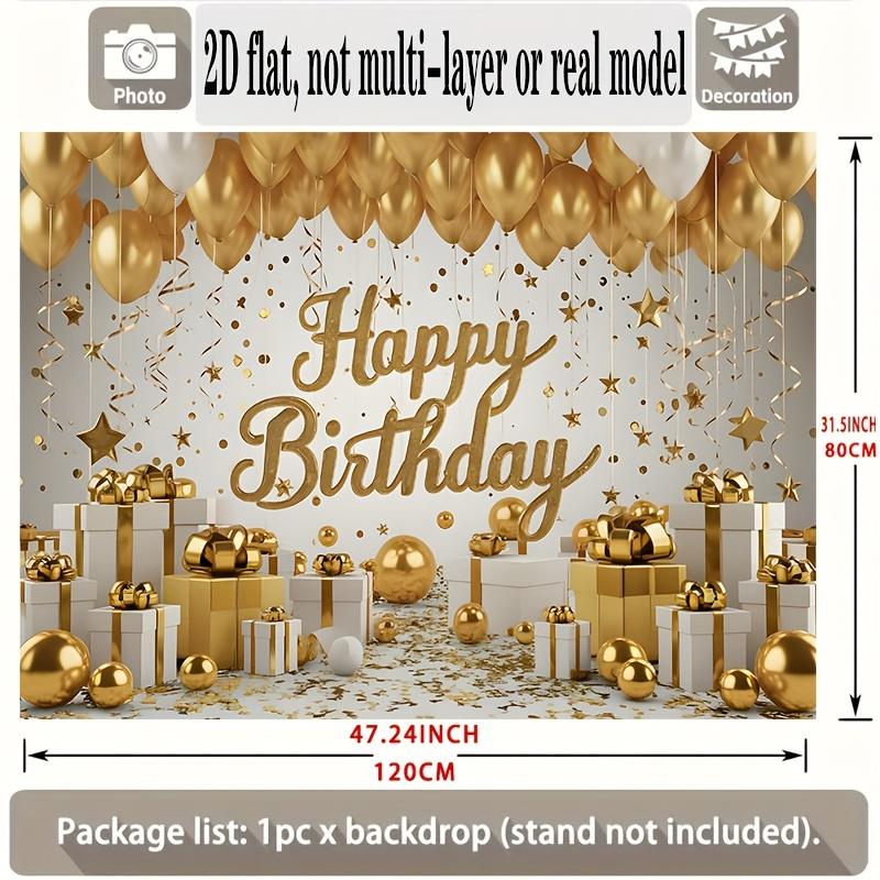 Party Backdrop Happy Birthday Christmas Birthday White Photo Booth Background Wall Decor