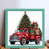 Christmas Printed Cross Stitch Kit 40x40cm DIY 11CT Embroidery Craft Set Decor