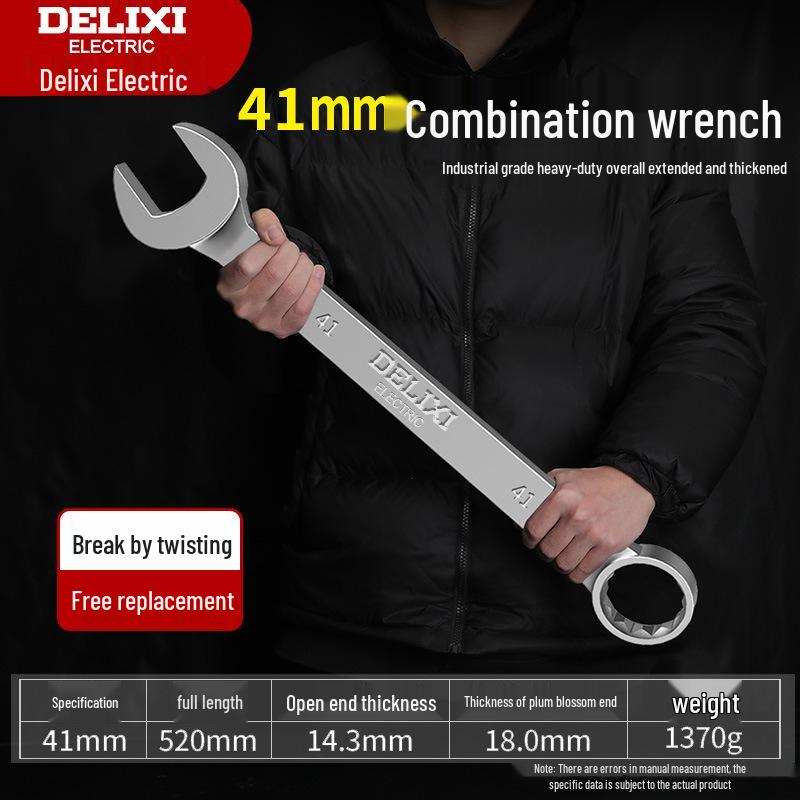 Delixi No. 10-13 Open-End Box-End Double-Ended Wrench Set