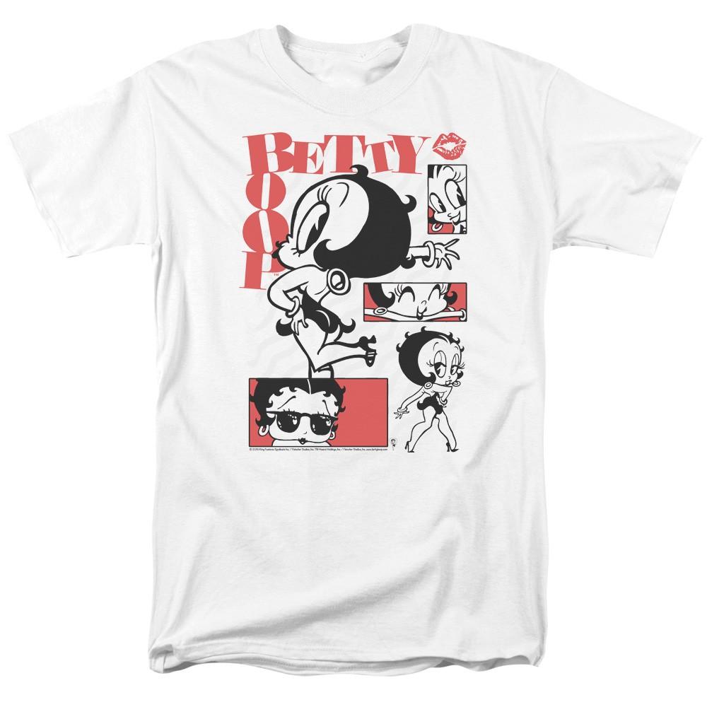 Betty Boop - Stylin Snaps - Adult Unisex Short Sleeve T-Shirt - White M