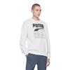 Puma Sweatshirts Herren Weiß Rundhalsausschnitt Moderat Regular 585272-02