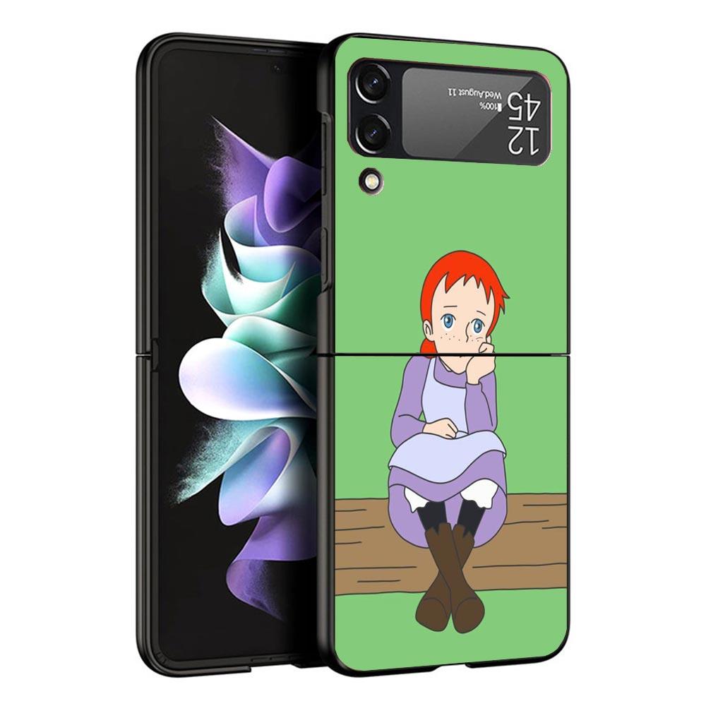 A-Anne Of Green Gables Shirley Case For Samsung Galaxy Z Flip 7 6 5 4 3 z Flip7 Flip6 Flip5 Flip4 5G Phone Cover Flip3 Folding C