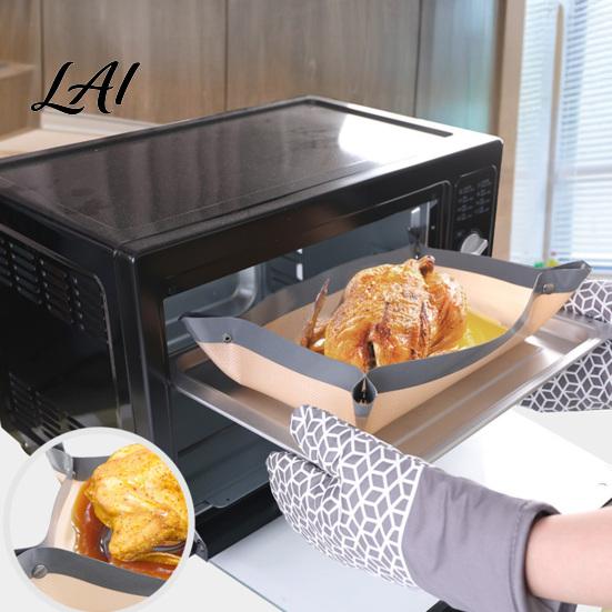 Baking Mats with Snap Buttons Transformable Snap‑Up Silicone Mat Multi‑Purpose Food Tray Heat‑Resistant Nonstick Pastry Rolling Sheet