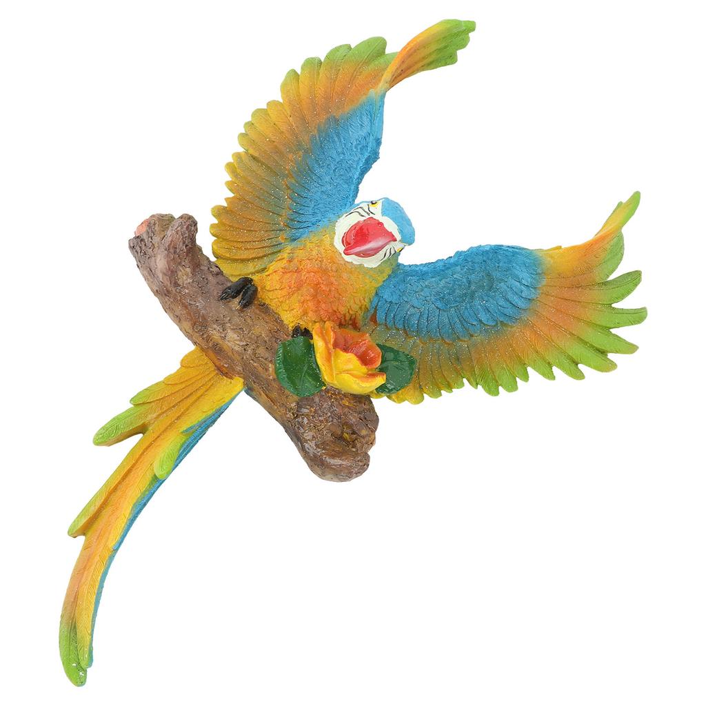 Outdoor Hanging Parrot Decor Resin Sculptures Parrot Statues Durable Parrot Sculptures Ornament for
