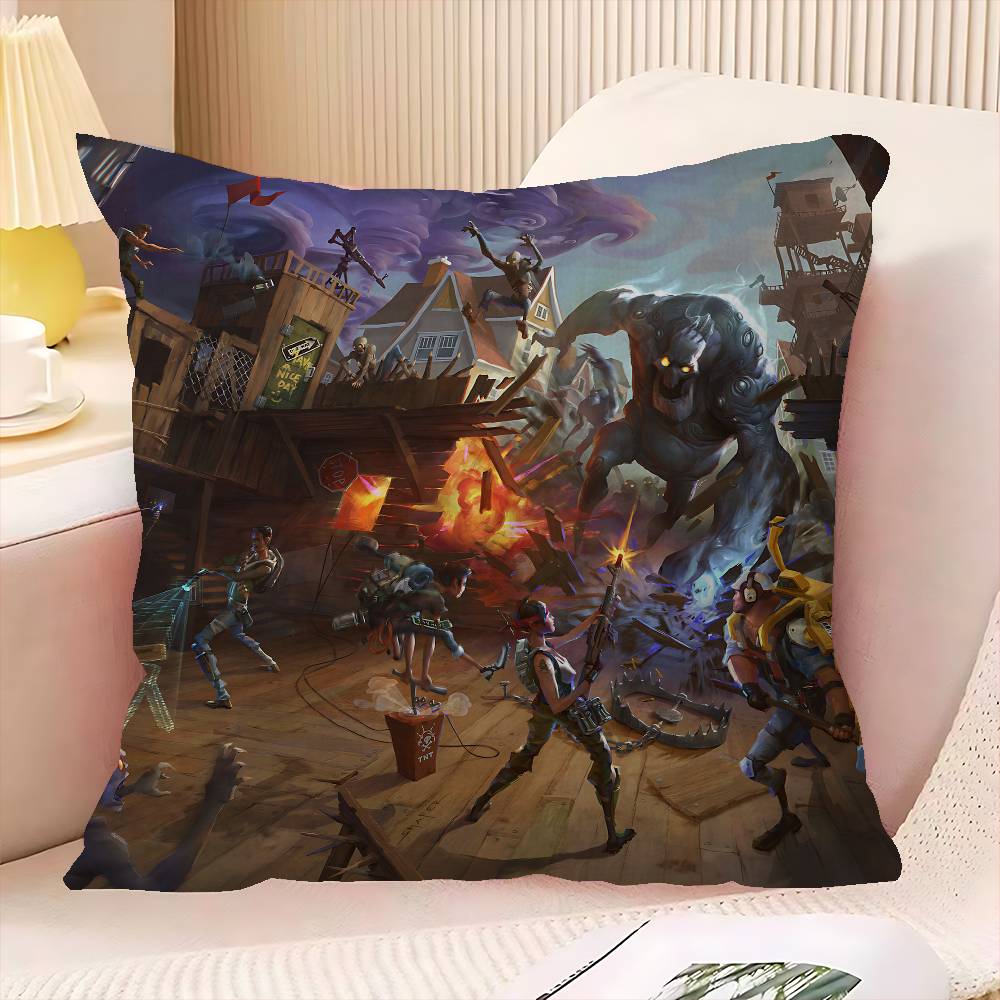 Cartoon Video Game F-Fortnites Cushion Cover Inches Farmhouse Decor Home Throw Pillow Covers For Couch Decorations
