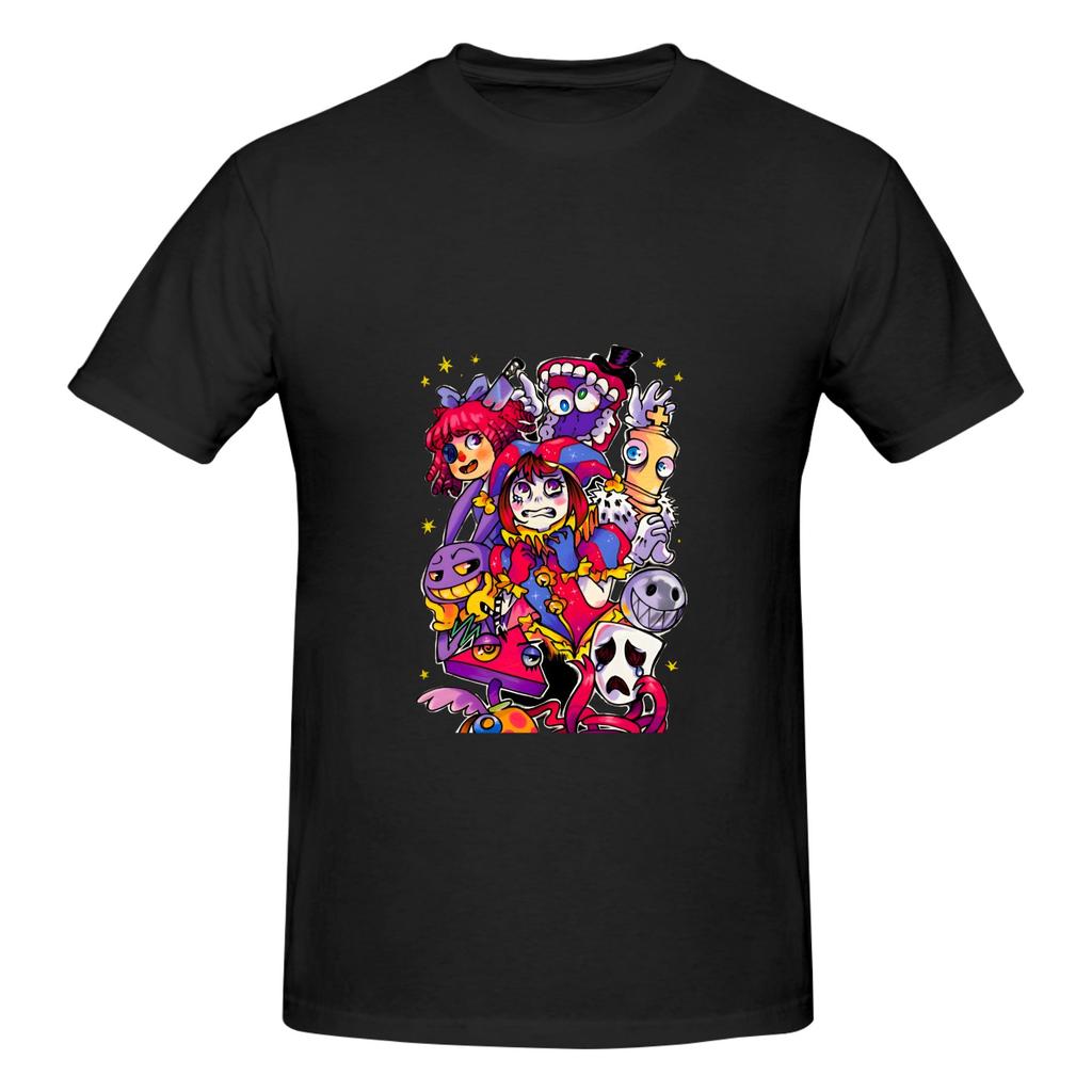 1 Piece Colorful Funny Graphic 100 Cotton Tshirt The Amazing Cartoon Digital Circus Tees Tops For Unisex