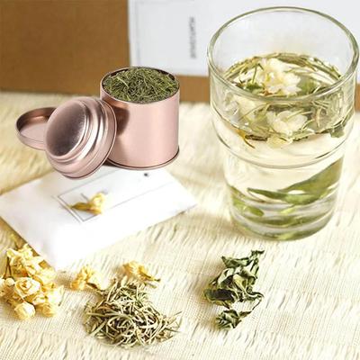 Tea Tin Canister with Airtight Double Lids for Loose Tea Mini Tea Storage Containers for Storage Teas Bags Coffee Sugar