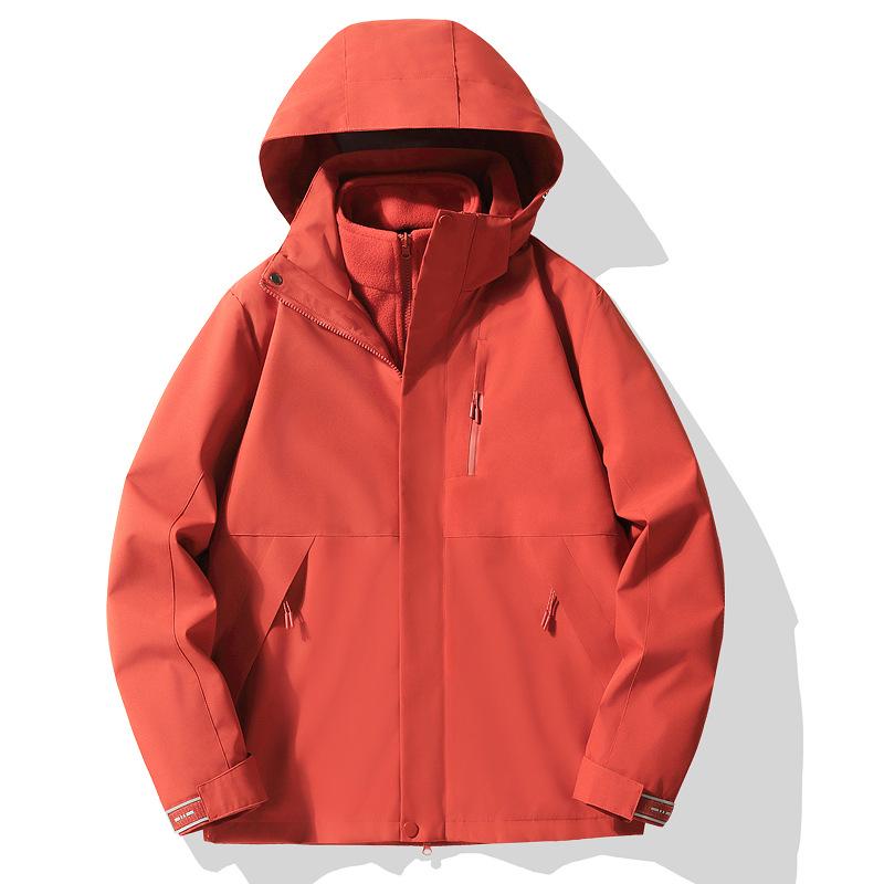 2024 Autumn Mountain System Outdoor Windbreaker: Couple's 3-in-1 Waterproof Jacket for Travel & Hiking