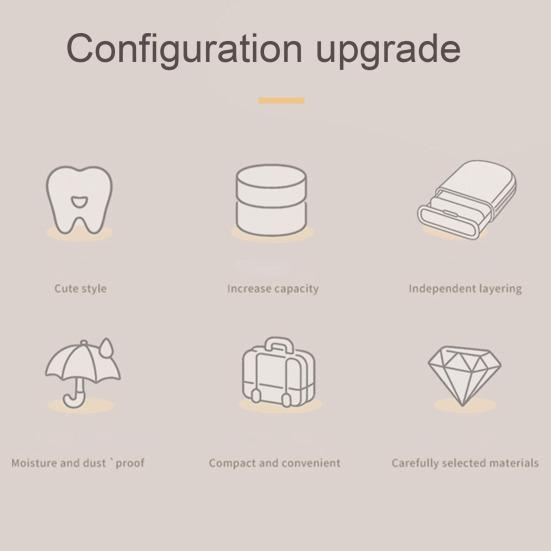 Travel Retainer Case Dental Brace Box with Compartments Portable Breathable Retainer Box