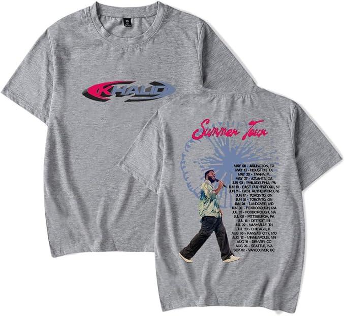 Khalid Tour Merch Tee Fashion Clothes Casual Summer TShirt S
