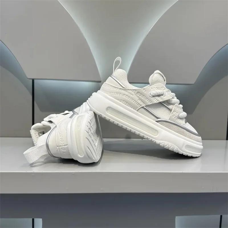 

New Classic Men s Shoes Thick soled Height Increasing Casual Shoes for Youth Outdoor Running Breathable Sports Shoes sneakers 39 білий