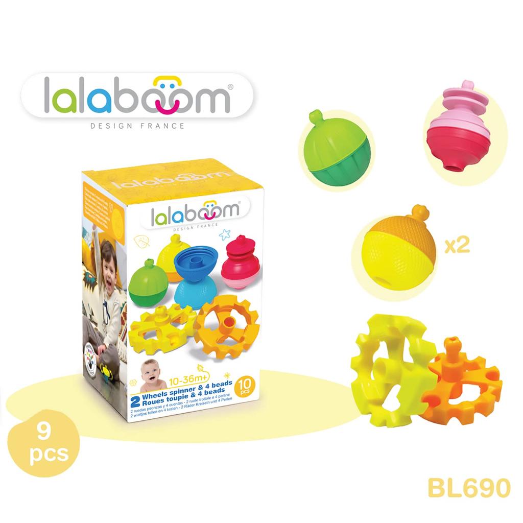 Lalaboom Baby Toy Lalaboom Beads Spin Top, 10 Pieces, BL690, Authentic