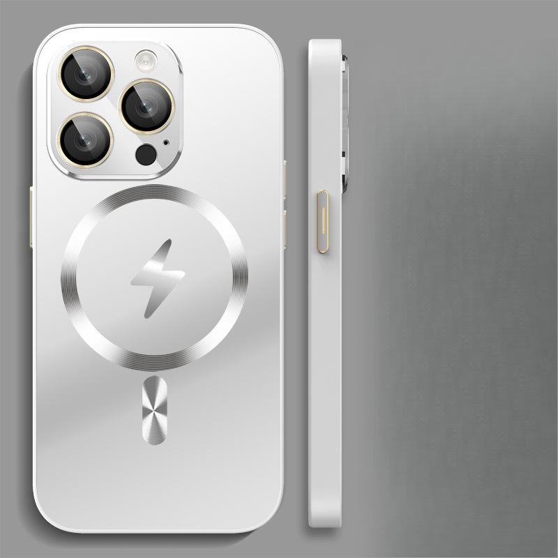 Applicable To IPhone16Promax Mobile Phone Case Lightning Wireless Charging and Magnetic Suction Apple 15 Full-inclusive AG Matte Protection Case