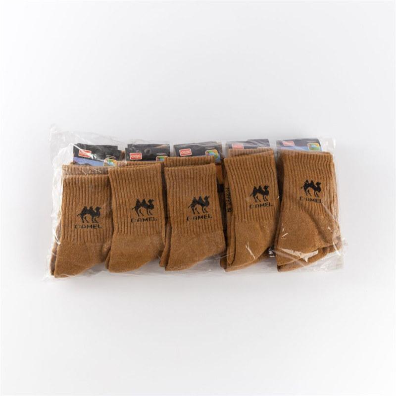 

5 пар модных зимних носков для мужчин и женщин из северной утолщенной махровой верблюжьей шерсти коричневый