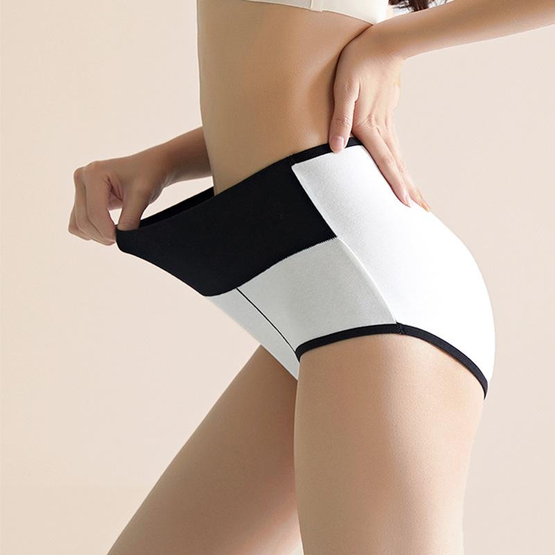 English Standard Women'S Underwear High Waist Belly Pure Cotton Briefs Mulberry Silk Antibacterial Large Size Underwear Women