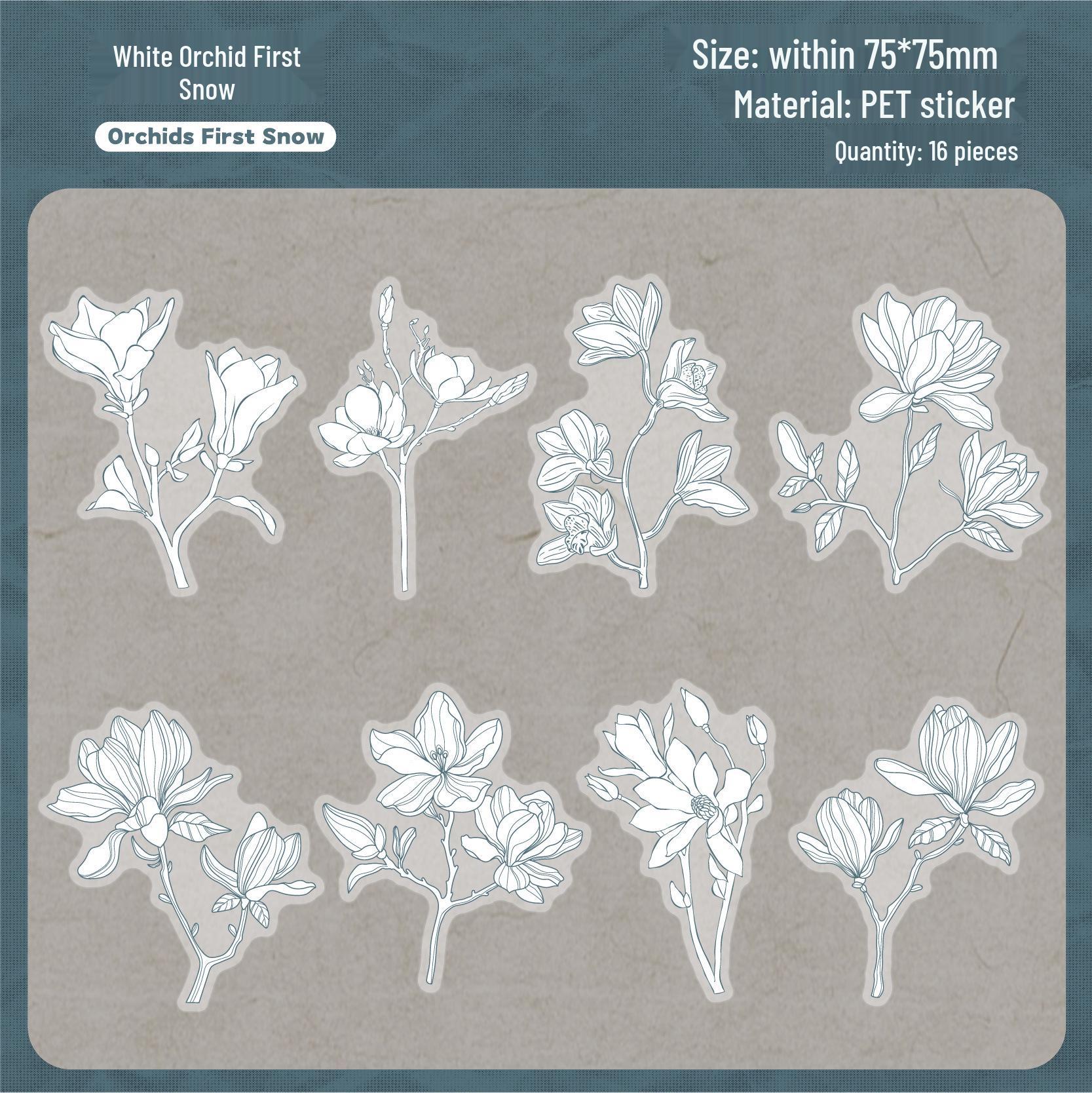 Retro Floral Sticker Pack: 6 Styles for Journaling & Collage