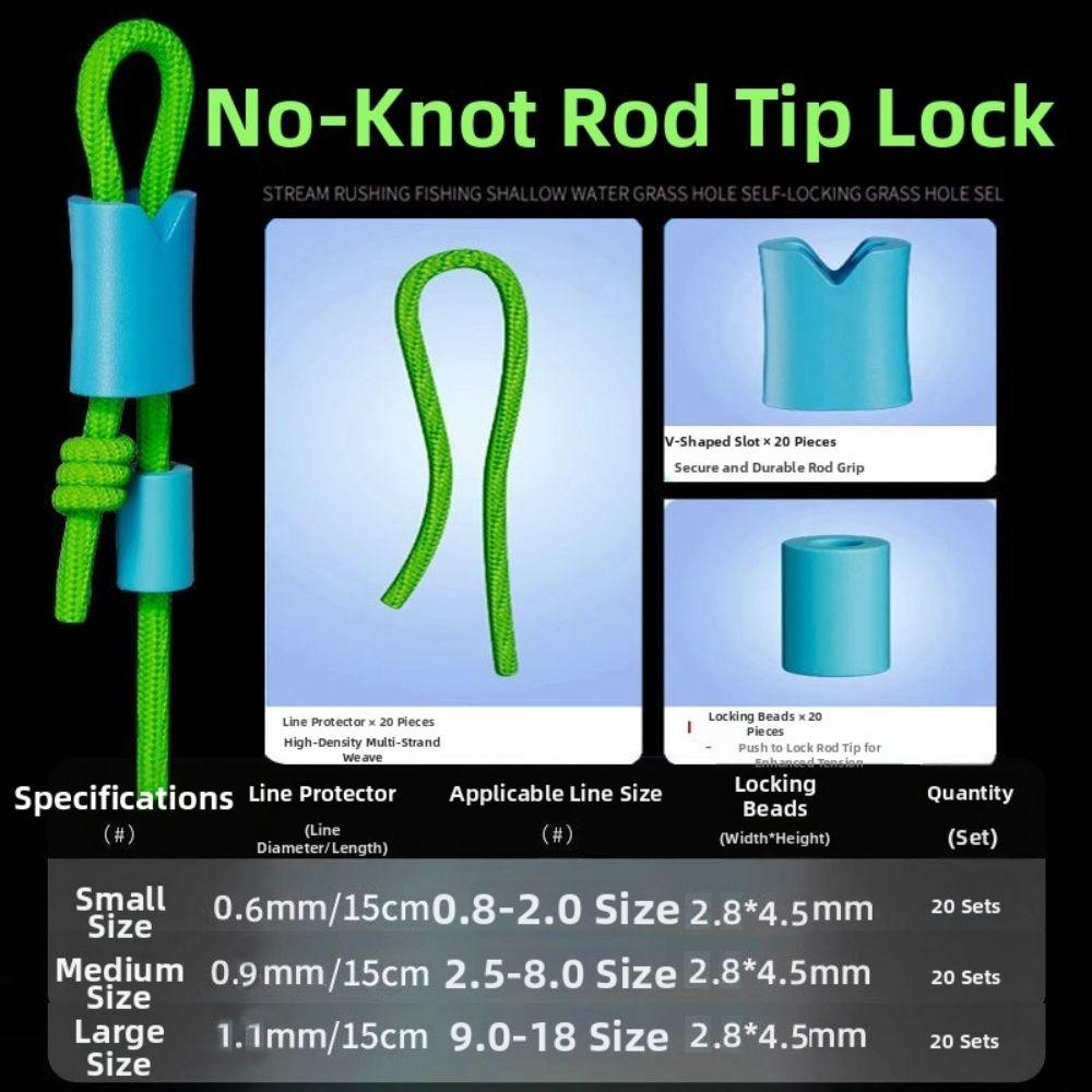 40/60 Sets Self Locking Self Locking Clip Secure Grip Line Guard Clip Rod Tip Connector For Anglers